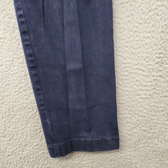 Talbots Pants Womens 12 Blue Chino Casual Straight Pockets Flat Front‎ Workwear - Picture 3 of 10